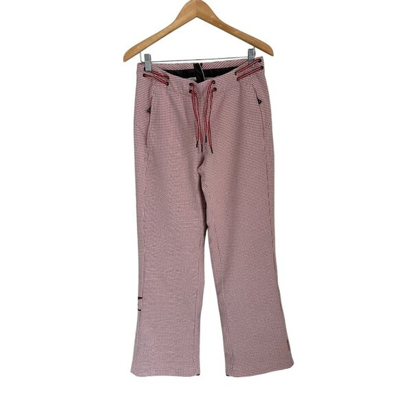 SALOMON Ski Pants Pink White Chevron Fronts Lace Lined Size Med - Picture 1 of 11